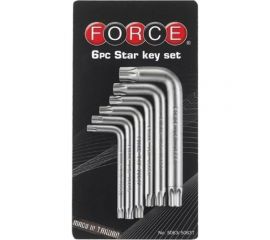 Набор Г-образных звездочек Т40-Т60 с отверстием 6 предметов FORCE 5063T 