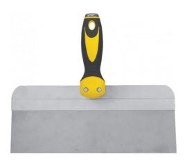 Фасадный нержавеющий шпатель FIT Профи, прорезиненная ручка с металлическим бойком 400 мм 06446 