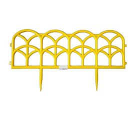 Садовое ограждение ПОЛИМЕРСАД Забор декоративный №10, жёлтое, 4 шт. ПС-ЗД10-желт 