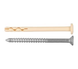 Дюбель-гвоздь ЕВРОПАРТНЕР нейлоновый, pdg f, с грибовидным бортиком, 6x80 мм, 35 шт. 1 0009 09 