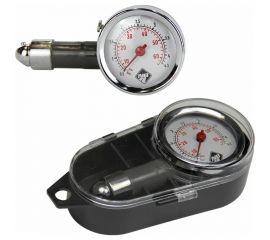 Шинный манометр Nova Bright до 6 атм, металлический, в пластиковом футляре 47756 
