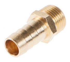 Переходник G1/2M х елочка 16 мм, латунь ECO AB-MT12/E16 