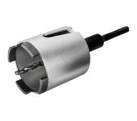 Коронка алмазная Профи по бетону 72 мм, SDS-plus, безударная, 4 сегмента высотой 10 мм ПРАКТИКА 908-245 