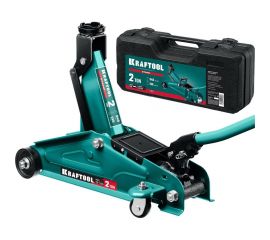 Подкатной домкрат для легковых а/м KRAFTOOL stark 2т, 135-340мм в кейсе 43453-2-K 