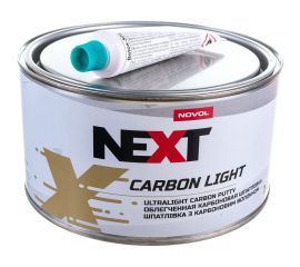Шпатлевка NOVOL CARBON LIGHT с карбоном и стекловолокном, облегченная, банка 1 л, с отвердителем 90952 