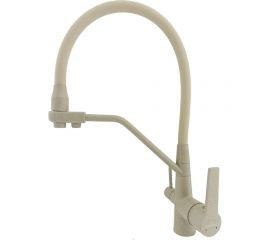 Смеситель для кухни Rainsberg с гибким силиконовым изливом, бежевый, латунь R603CK-302 