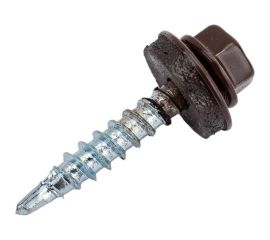 Cамосверлящий винт HARDWEX ТМ HWX2-W-P5-4.8x28 мм, св.№1, RAL 8017, 250 шт. 5190000001871 