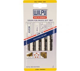 Пилка по дереву UHC 14 (5 шт; 100х7.8х1.27 мм; 75 мм; 6.35 TPI; HCS/CV) WILPU 417000005 