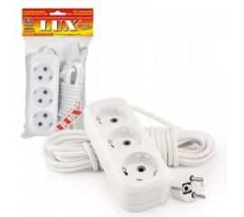 Трехместный сетевой удлинитель с заземлением LUX У3-Е, 10м, 4606400414674 