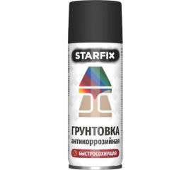 Аэрозольная антикоррозийная грунтовка STARFIX черный 520 мл SM-38641-1 