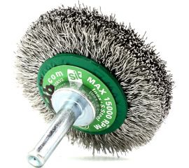 Щетка дисковая для дрели 50x12х6 мм, проволока гофрир. нержавеющая сталь 0.3 мм SIT 0968 