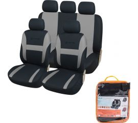 Чехлы для сидений Airline универсальные, RS-3k+, передние/задние, велюр, черный/серый ACS-VP-02 