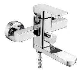 Смеситель для ванны LEDEME картридж диаметр 35 мм, излив 180 мм, дивертор в корпусе, керамика L3233 89280 