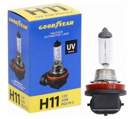 Автомобильная лампа Goodyear галогенная, Н11, 12 В, 55 Вт, PGJ19-2 GY010110 