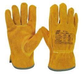 Цельноспилковые перчатки ARCTICUS из КРС, желтые, класс А, р.10 арт. 20020-101 
