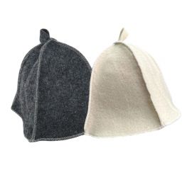Набор Бацькина баня шапка для бани, серая 1 шт. и белая 1 шт. 1040-2-набор-ВИ 