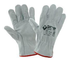 Цельноспилковые перчатки Диггер серые пер604 