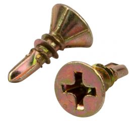 Оконный саморез KRANZ сверло 3,9x13, желтый цинк, 500 шт. KR-01-3722-001 