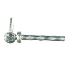 Винт DIN 7985 с полукруглой головкой, оцинкованный М6х40, 35шт - коробка Tech-Krep 105228 