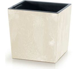 Кашпо с вкладышем Prosperplast DURS300LE CY700 Кашпо URBI SQUARE LOW EFFECT 295х295х295 мм, кремовое 067035 