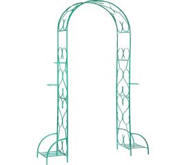 Большая разборная арка ООО Ярмарка-Тверь Тюльпан с чашами для горшков, зеленая, труба диам. 16 и 10 мм Т1036 