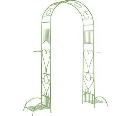 Большая разборная арка ООО Ярмарка-Тверь Лето с чашами для горшков, зеленая, труба диам. 16 и 10 мм Т1013 