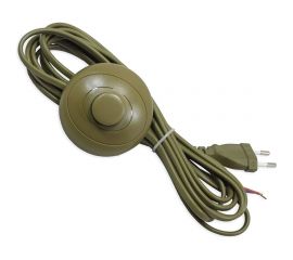 Сетевой шнур с вилкой и ножным выключателем ООО ""ОПТИКОМ ЭЛЕКТРИК"" золотой 3,5 м 2x0,75мм2 1918.0799 