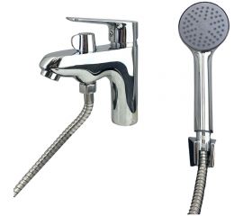 Смеситель для раковины Rainsberg с душевой лейкой 160 мм, глянцевый хром R2001F-5 