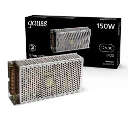 Блок питания LED STRIP PS 150W 12V Gauss 202003150 