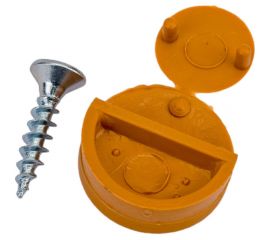 Зеркалодержатель пластиковый Tech-Krep для мебели бежевый бук с шурупом 8 шт. пакет 127526 