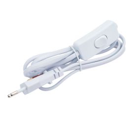 Шнур с проходным выключателем ООО ""ОПТИКОМ ЭЛЕКТРИК"" белый 1,8м 2x0,75мм2 1403.0299 