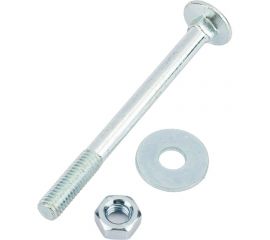 Болт Стройметиз М8х90 DIN 603 с гайкой DIN 934 и шайбой DIN 9021, цинк уп. 2 шт. 3180191 