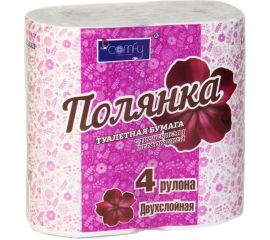 Туалетная бумага Сomfy "Полянка" 2 сл. 4 рул./вл.12 1-3198 