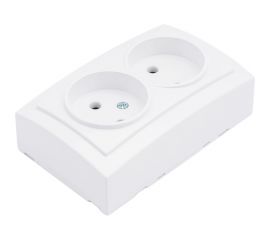 Розетка NILSON 2ОП белая Themis naturel 26111024 