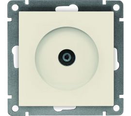 Телевизионная одноместная розетка UNIVersal серия афина, с/у, тупиковая, 75ом, ч/д 4-2400мгц, слоновая кость ivory еврослот A0027-I 