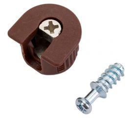 Эксцентриковая стяжка Tech-Krep коричневая D20 мм 2 шт. пакет 153886 