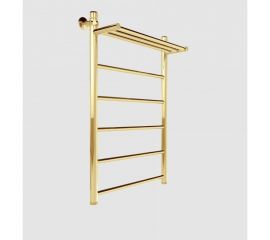 Полотенцесушитель INDIGO Line с полкой (н.р.1"") 80/50 (к-3, Золото) LLSHW80-50GDPK3 