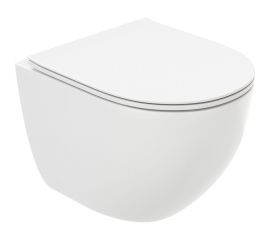 Подвесной унитаз Teymi Lina Media безободковый, сиденье микролифт T40105 ЦБ-00266662 