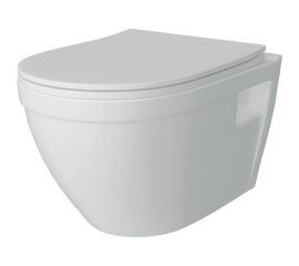 Подвесной унитаз Teymi Vitra безободковый, сиденье микролифт T40804 ЦБ-00267163 