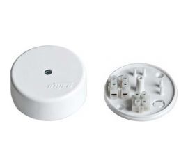 Распределительная коробка для открытой проводки Рувинил Тусо D 62 мм H24 мм 2 пары клеммников 65001Б 