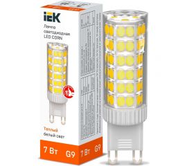 Светодиодная лампа IEK corn капсула 7вт 230в 3000к керамика g9 LLE-CORN-7-230-30-G9 