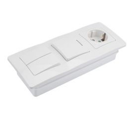 Внутренний блок Schneider Electric Blanca розетка с заземлением 16А, 250В+1-клавишный выключатель+2-клавишный выключатель SE BLNBS101211 