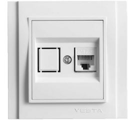 Розетка Vesta Electric Verona для сетевого кабеля LAN FRZCW020101BEL 