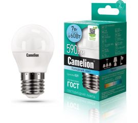 Светодиодная лампа Camelion LEDRB/7-G45/840/E27 (7Вт 220В, LED-M G45 7W 4000K E27) 15064 