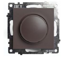 Диммирующий механизм выключателя STEKKER TRIAC GLS10-7106-04, 250V, 500W, серия Катрин, шоколад, 49017 