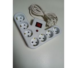 Сетевой фильтр ПЕРЕСВЕТ+ удлинитель на 7 гнезда, шнур ПВС 3х0,75, 5м 4620003920622 