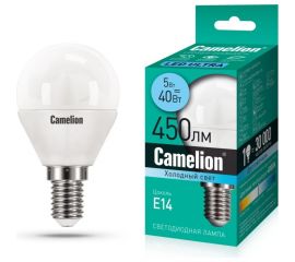 Светодиодная лампа Camelion LEDRB/5-G45/840/E14 (5Вт 220В, LED-M G45 5W 4000K E14) 15058 