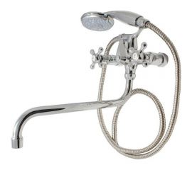 Смеситель для ванны stMira MIRA латунь, S-нос 30 см, маховик крест 5011-3 