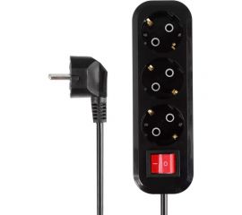 Бытовой удлинитель ЕРМАК ПРОФИ 10 метров, с кнопкой, 3 гнезда, с заземлением, сечение кабеля 1,5мм 907-310 