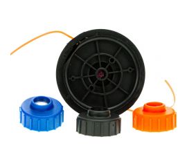 Катушка (головка) для триммера 10N универсальная с 3 болтами: болт М6x1.25 правый, болт М8x1.25 правый, болт М8x1.25 левый TORGWIN T662143 